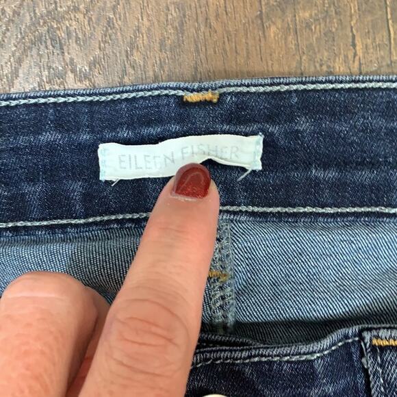 Eileen Fisher Medium Wash Low Rise Stretchy Ankle Skinny Jeans - Picture 2 of 7